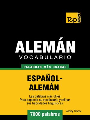 cover image of Vocabulario Español-Alemán
